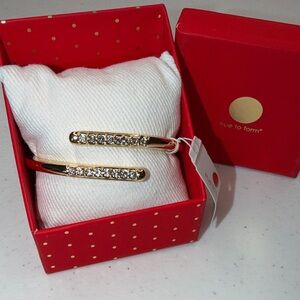 True to Form Gold Tone With Clear Rhinestones Women's Bracelet